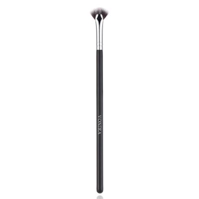 Vonira Beauty Wholesale Makeup Small Lash Fan Brush With Copper Ferrule Custom Private Logo Name Printing