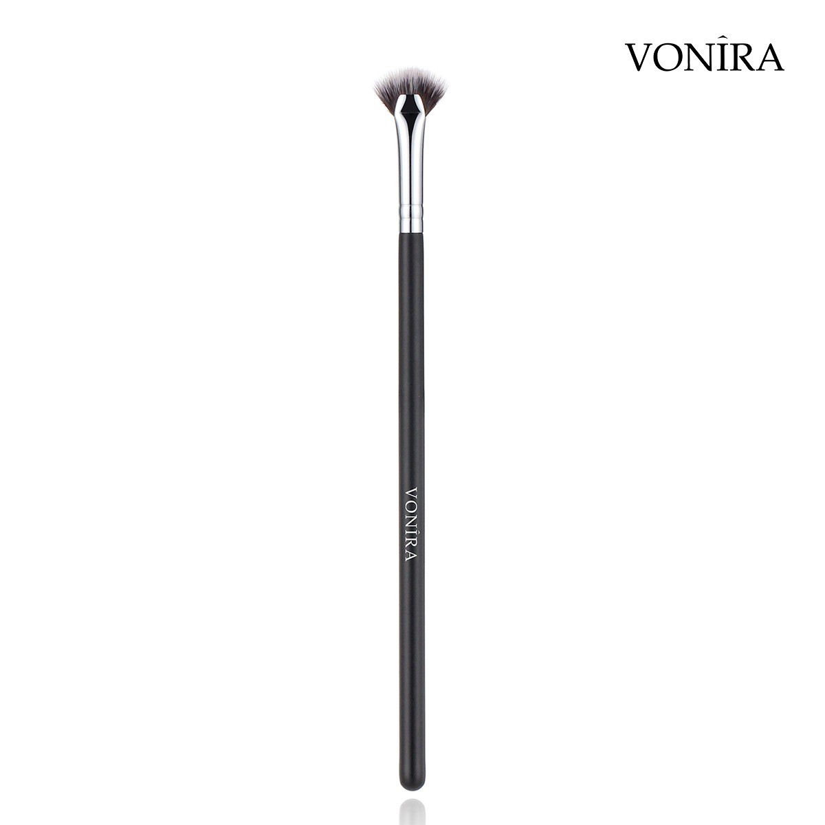 Vonira Beauty Wholesale Makeup Small Lash Fan Brush With Copper Ferrule Custom Private Logo Name Printing