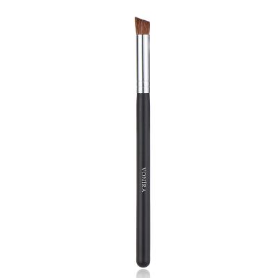 Vonira Beauty Wholesale Natural Round Flat Angled Edge Eye Shadow Brush With Custom Logo Name Private Label