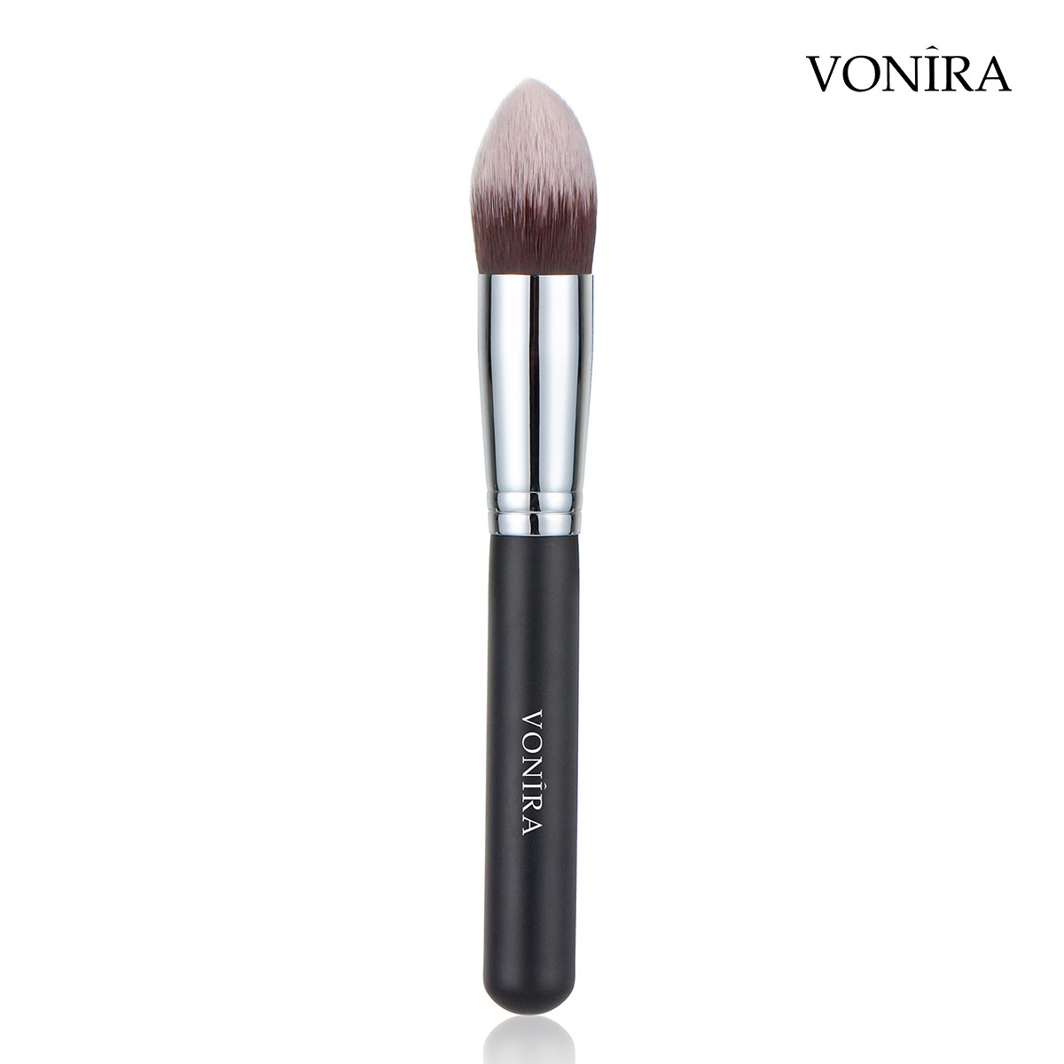 Vonira Beauty Wholesale Precise Tapered Kabuki Brush With Copper Ferrule Wooden Handle OEM Private Logo Name