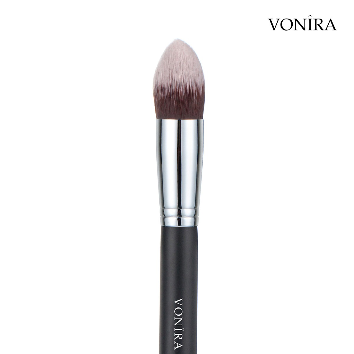 Vonira Beauty Wholesale Precise Tapered Kabuki Brush With Copper Ferrule Wooden Handle OEM Private Logo Name