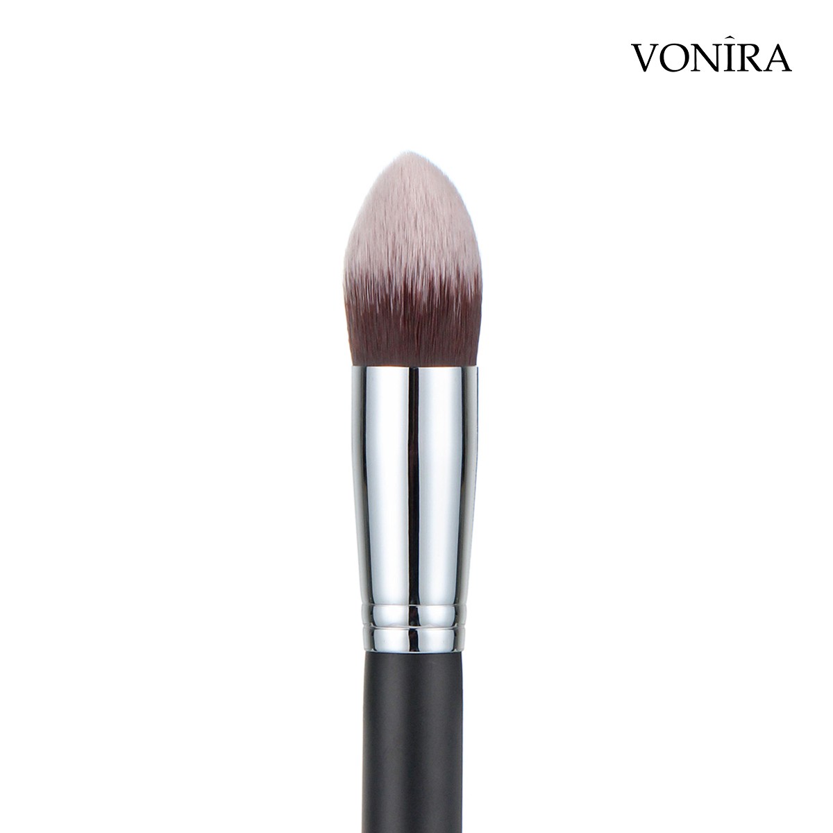 Vonira Beauty Wholesale Precise Tapered Kabuki Brush With Copper Ferrule Wooden Handle OEM Private Logo Name