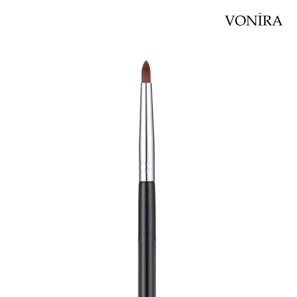 Vonira Beauty Wholesale Precision Pointed Eye Liner Lip Brush With Silver Copper Ferrule Black Handle Custom Private Label Service