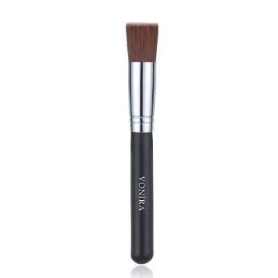 Vonira Beauty Wholesale Round Makeup Flat Top Foundation Blending Brush With Silver Copper FerruleCustom Private Label Service