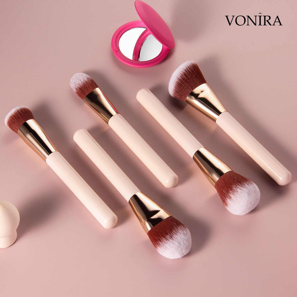 Vonira Brushes Manufacturer Custom Logo Premium Luxury 10pcs Vegan High Quality Wholesale Private Label OEM ODM Makeup Brush Set