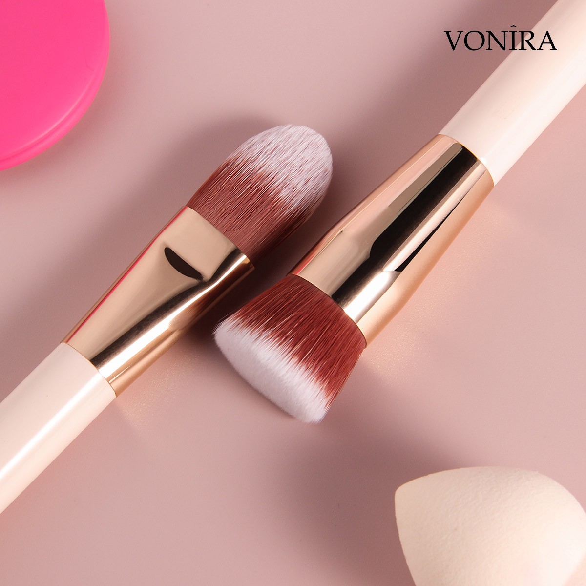 Vonira Brushes Manufacturer Custom Logo Premium Luxury 10pcs Vegan High Quality Wholesale Private Label OEM ODM Makeup Brush Set