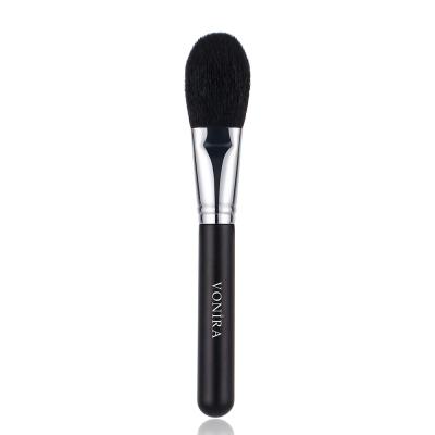 Vonira Beauty Factory Paddle Natural Black Goat Hair Powder Brush With Silver Copper Ferrule Black Handle Custom Private Label Service