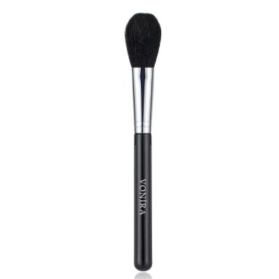 Vonira Beauty High Quality Small Chisel Powder Blusher Brush With Silver Copper Ferrule Black Handle Custom Private Label Service