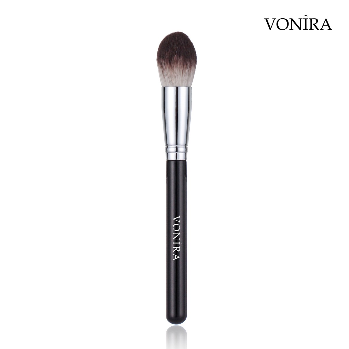 Best Manufacturer Vonira High Quality Small Dome Facial Makeup Blush Brush With Silver Copper Custom Private Label Service