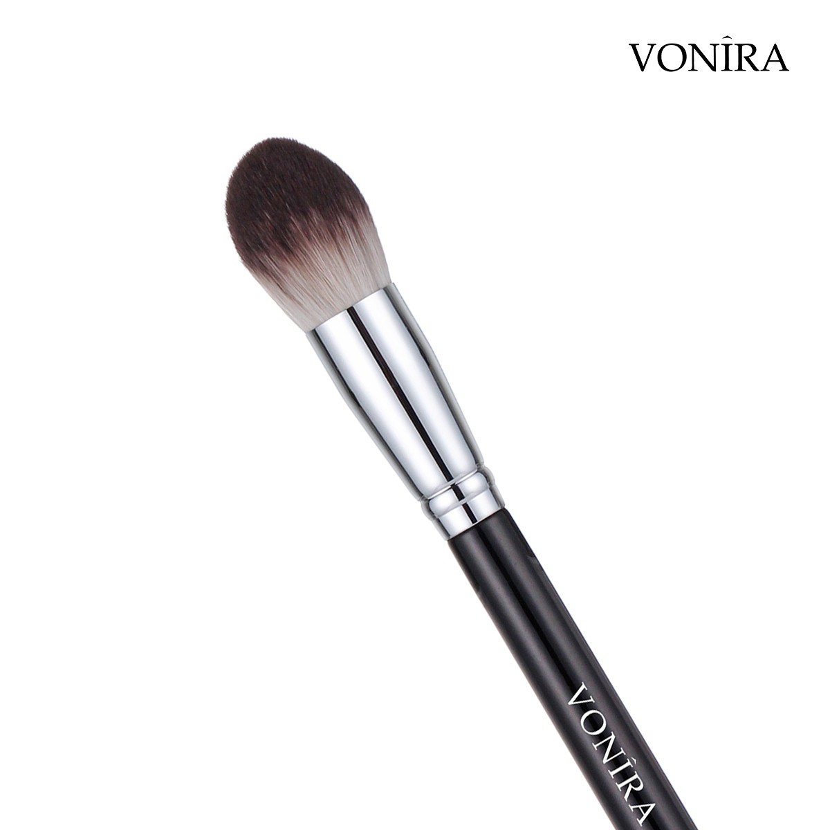 Best Manufacturer Vonira High Quality Small Dome Facial Makeup Blush Brush With Silver Copper Custom Private Label Service