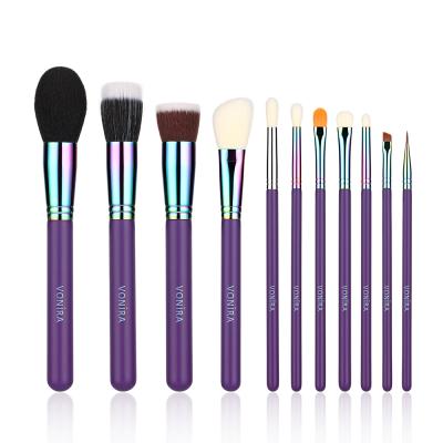 Vonira Beauty Luxury Holographic 11pcs Soft Makeup Brushes Set Professional Grad