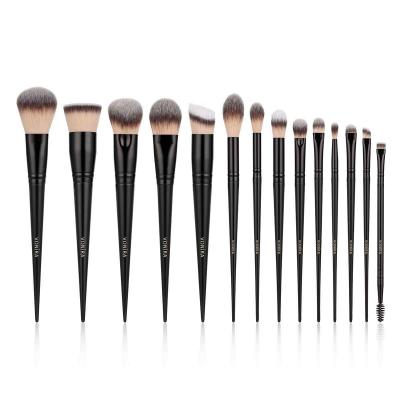 Vonira Makeup Brushes Kit With Soft Cruelty-free Vegan Hair Slim Tarpered Shape Pointed Handle 