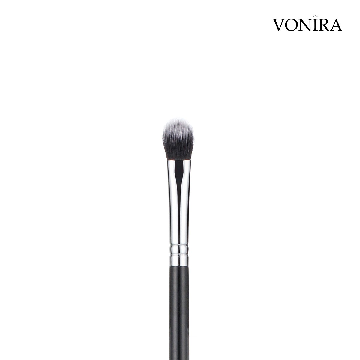 Vonira Makeup Multi Eye Shadow Blending Brush With Silver Copper Ferrule Black Handle Custom Private Label Service