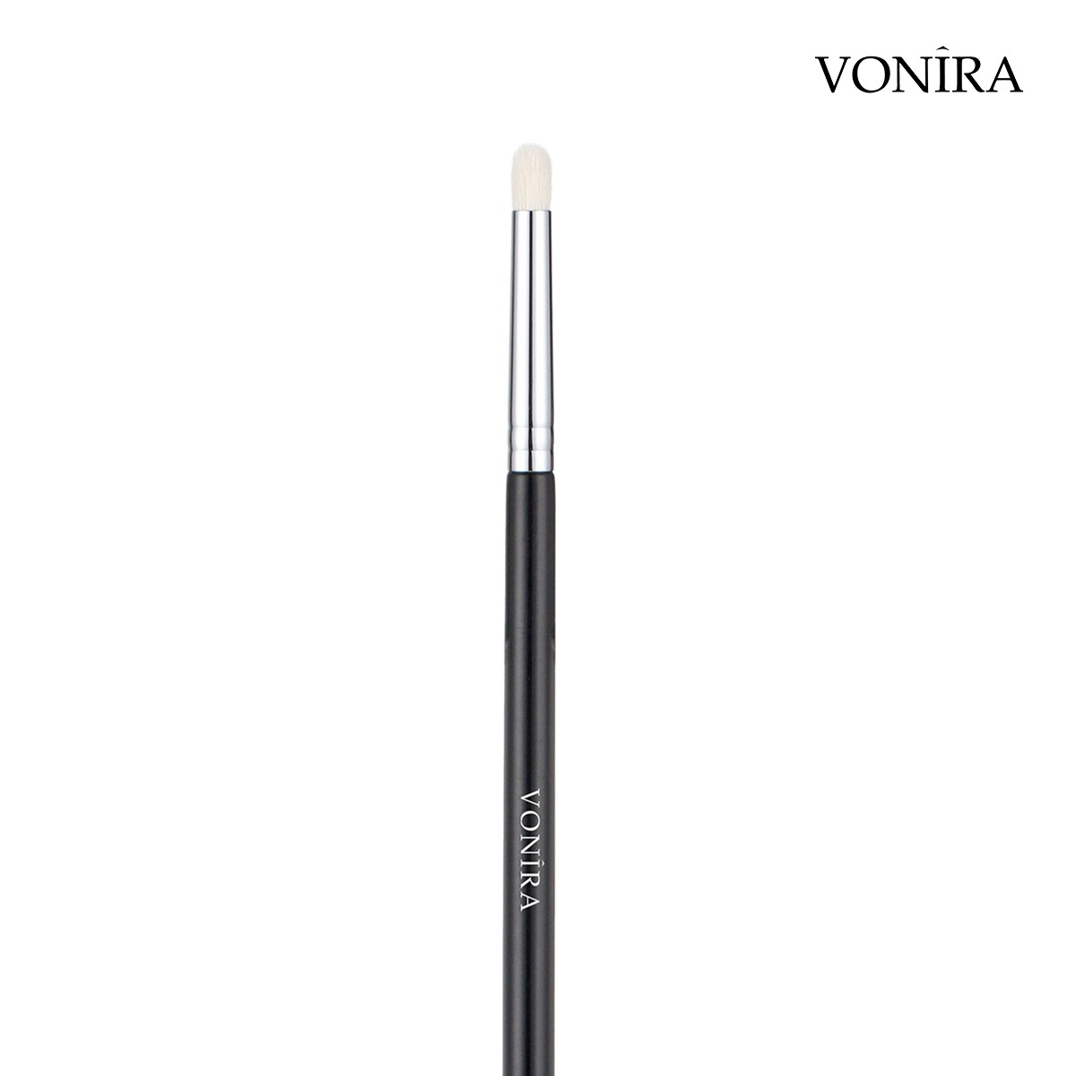 Vonira Beauty Mini Round Eye Blender Crease Makeup Brush With Silver Copper Ferrule Black Handle Custom Private Label Service - Image 2