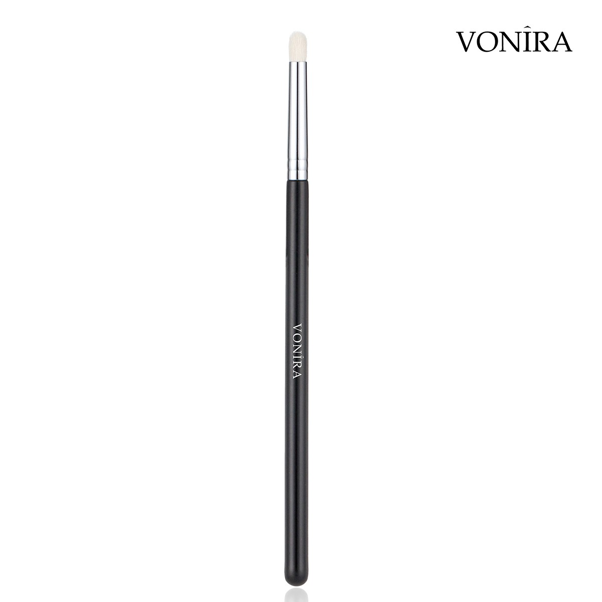 Vonira Beauty Mini Round Eye Blender Crease Makeup Brush With Silver Copper Ferrule Black Handle Custom Private Label Service - Image 3