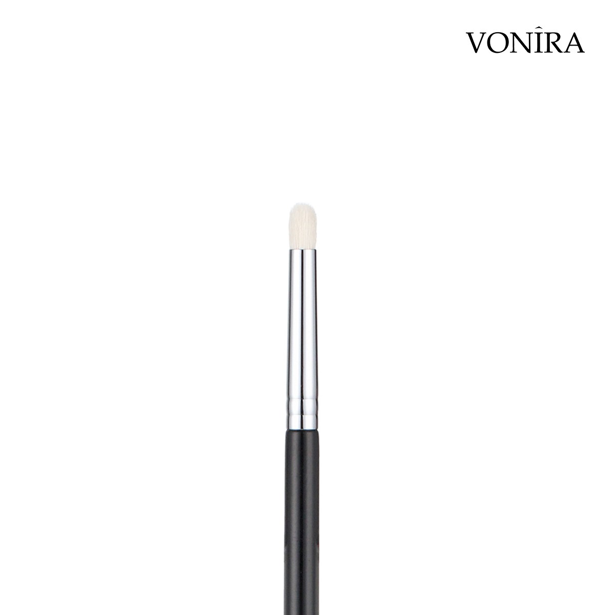 Vonira Beauty Mini Round Eye Blender Crease Makeup Brush With Silver Copper Ferrule Black Handle Custom Private Label Service - Image 4