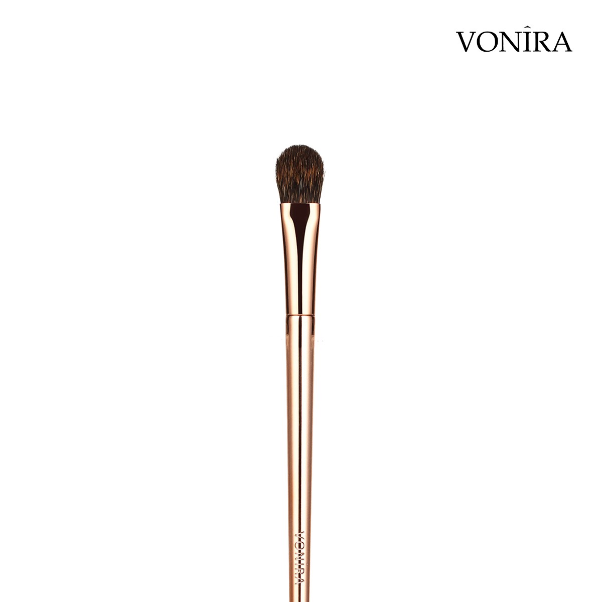 Vonira Natural Animal Squirrel Hair All Over Eyeshadow Brush With Rosy Copper Ferrule ABS Plastic Handle