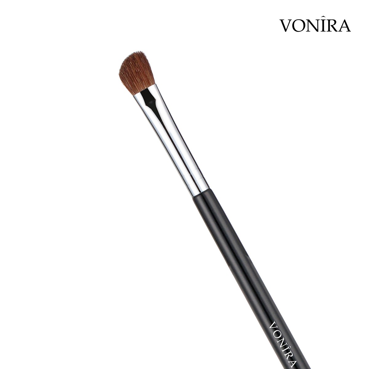 Vonira Beauty Wholesale Natural Pony Hair Angled Nose Eyeshadow Eye Shader Makeup Brush With Copper Ferrule Custom Private Label - Image 3