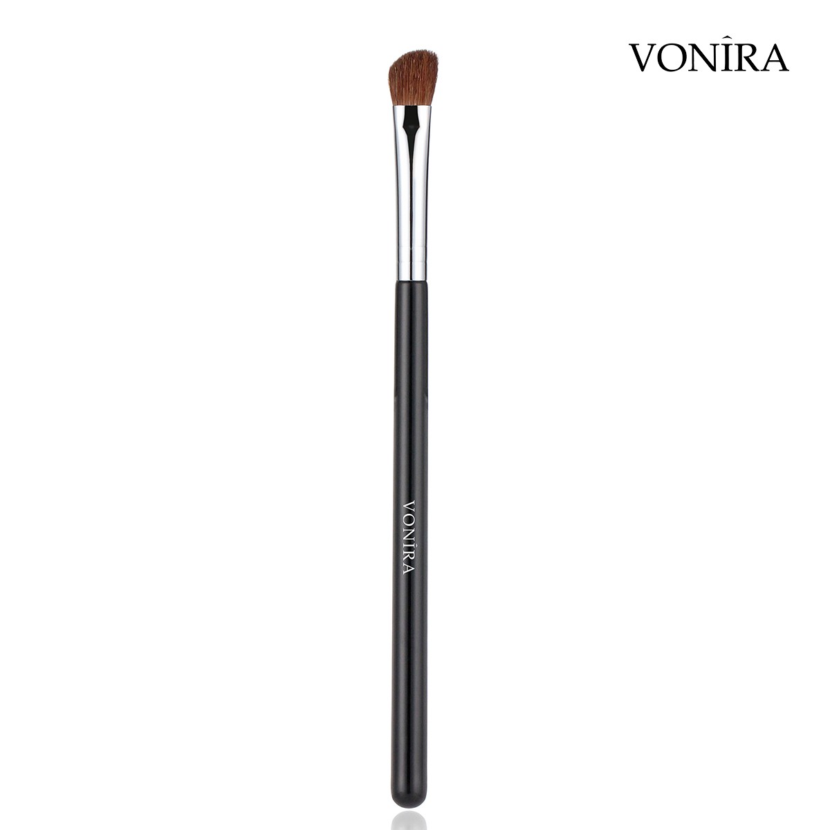 Vonira Beauty Wholesale Natural Pony Hair Angled Nose Eyeshadow Eye Shader Makeup Brush With Copper Ferrule Custom Private Label - Image 4