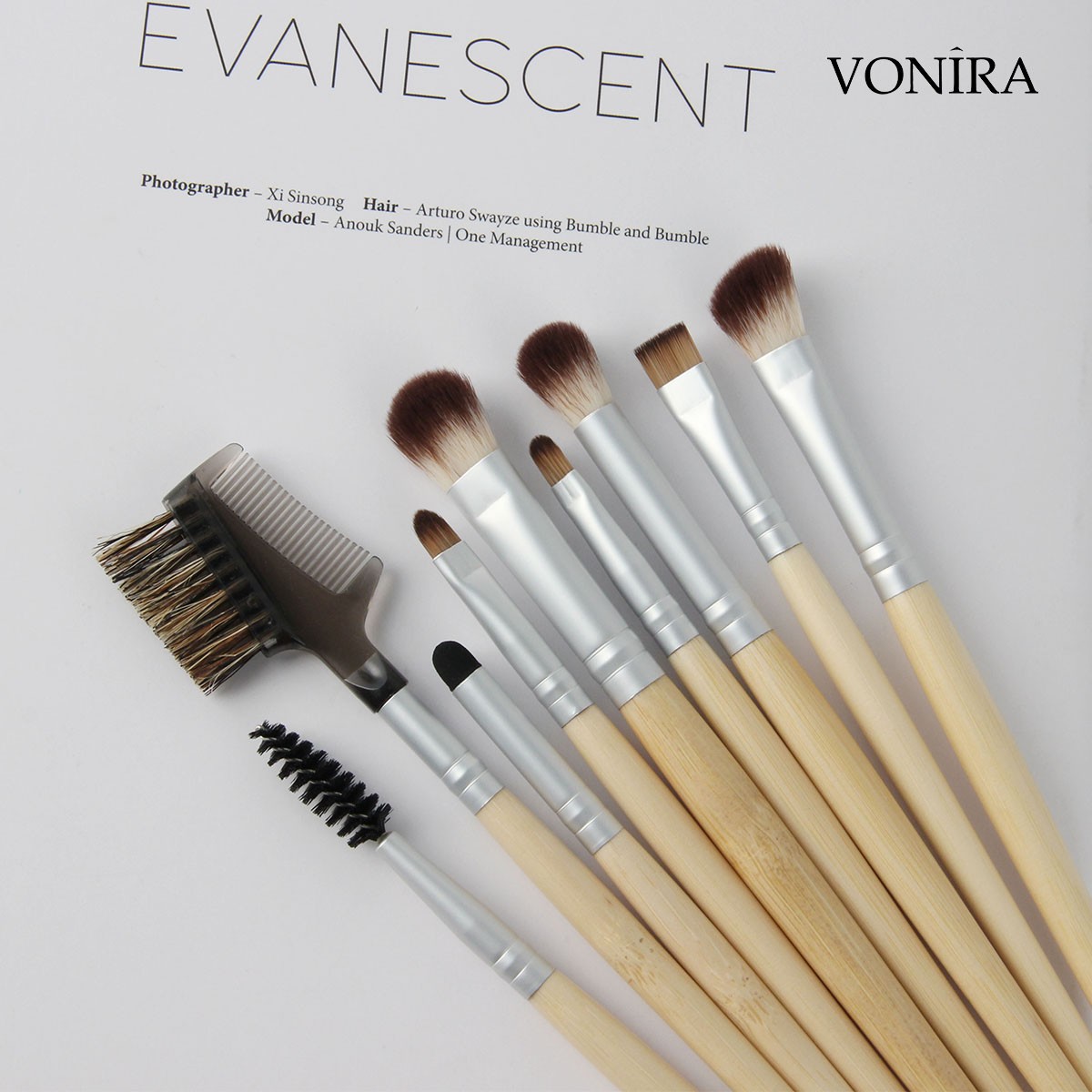 Vonira Beauty OEM Professional 13Pcs Bamboo Makeup Brushes Set Make up Brush Tools Kit