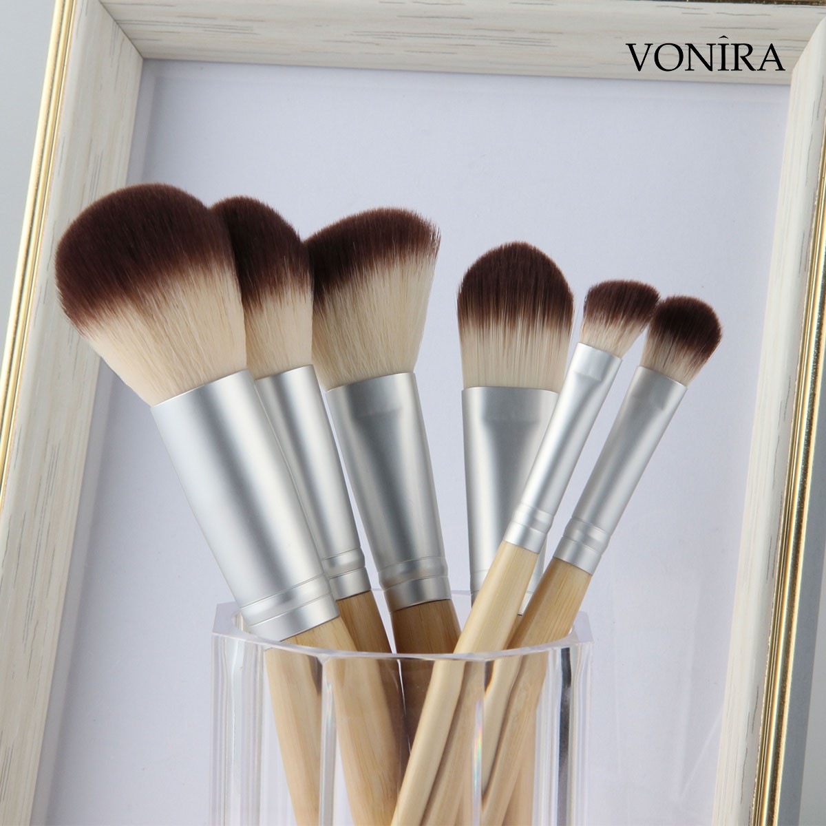 Vonira Beauty OEM Professional 13Pcs Bamboo Makeup Brushes Set Make up Brush Tools Kit