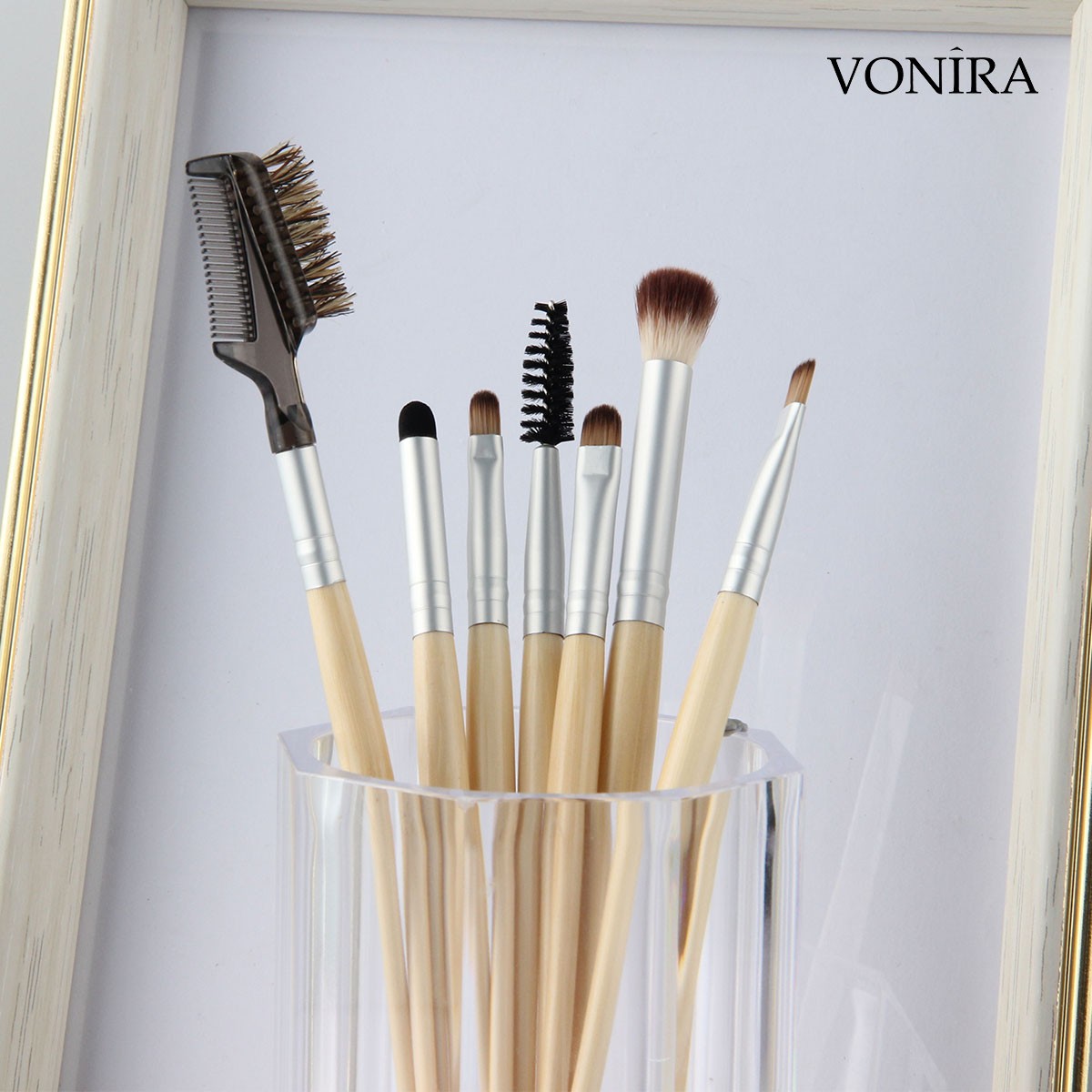 Vonira Beauty OEM Professional 13Pcs Bamboo Makeup Brushes Set Make up Brush Tools Kit