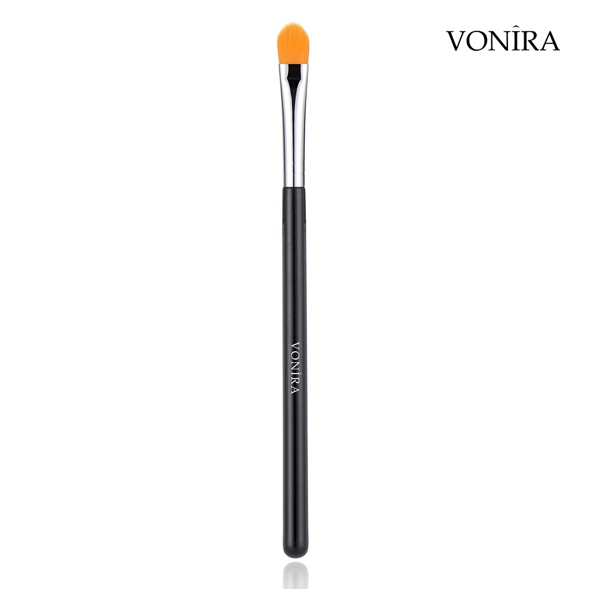 Vonira Beauty Orange Color Pointy Shaped Concealer Makeup Brush With Silver Copper Private Label Custom Logo Name