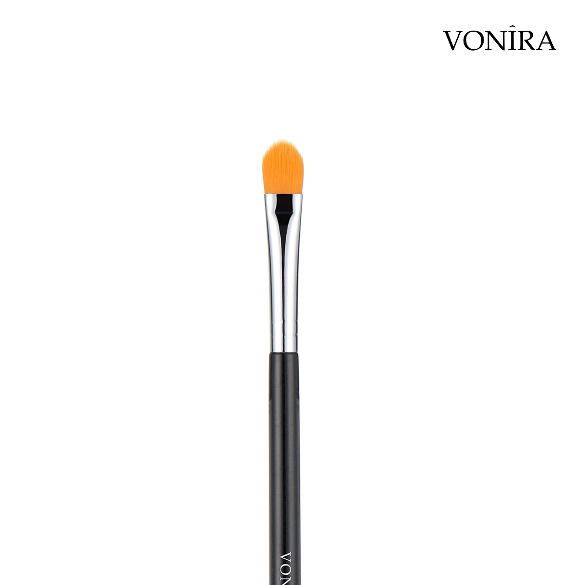 Vonira Beauty Orange Color Pointy Shaped Concealer Makeup Brush With Silver Copper Private Label Custom Logo Name