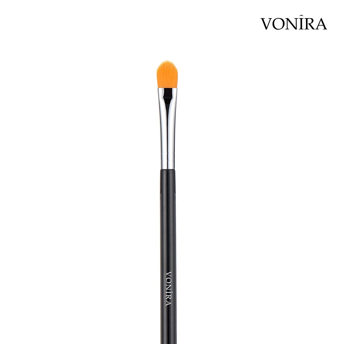 Vonira Beauty Orange Color Pointy Shaped Concealer Makeup Brush With Silver Copper Private Label Custom Logo Name