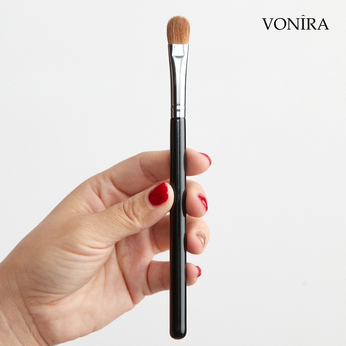 Vonira Beauty Makeup Precision Flat All Over Eyeshadow Brush With Pure Luxury Konlinsky Sable Hair Custom Private Label