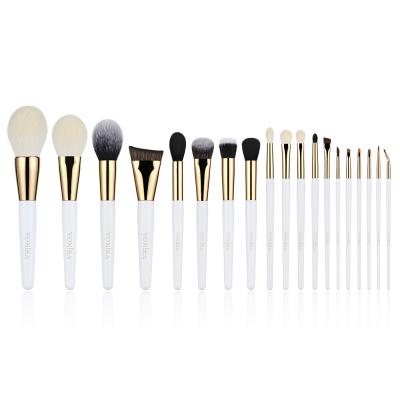 Vonira Professional Artisan Handcrafted Best-Selling White Glolden Makeup Brushes Set