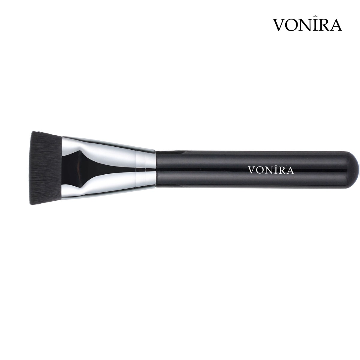 Vonira Beauty Professional Flat Contour Sculptor Brush With Silver Copper Black Handle Custom Private Label Service