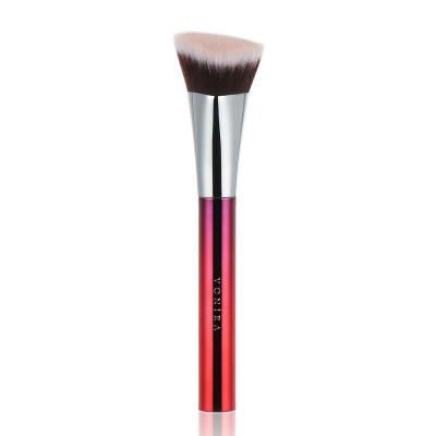 Vonira Red Gradient Unique Angle Triangle Shape Foundation Brush With Custom Private Label Make up Cosmetic Brushes OEM Service