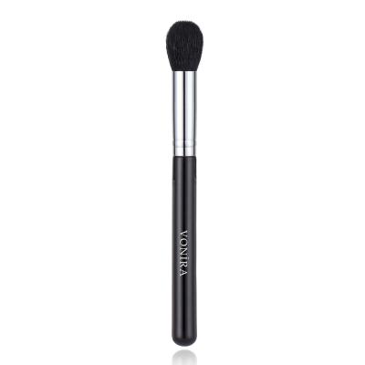 Vonira Beauty Short Round Head Multi Functional Brush Paste Blush Brush With Silver Copper Ferrule Black Handle