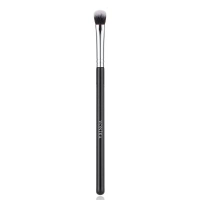 Vonira Beauty Wholesale Makeup Flat Fluffy Eye Shader Brush With Copper Ferrule Black Lacquered Wooden Handle Private Label