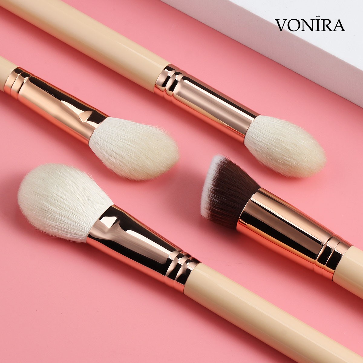 Vonira Wholesale Must Have 8pcs Makeup Brushes Set Cosmetic Brushes Kit Powder Foundation Blush Blending Eye Shadow Brow Brush Studio Tool