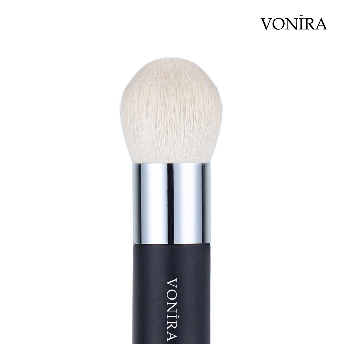 Vonira Beauty Wholesale Natural Soft Dome Shaped Loose Powder Body Polishing Makeup Brush With Copper Ferrule OEM LOGO Private Label