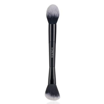 Vonira Beauty Manufacturer Wholesale Double Ended Blush Brush Highlighter Contour Cosmetic Brush With Custom Logo Private Label