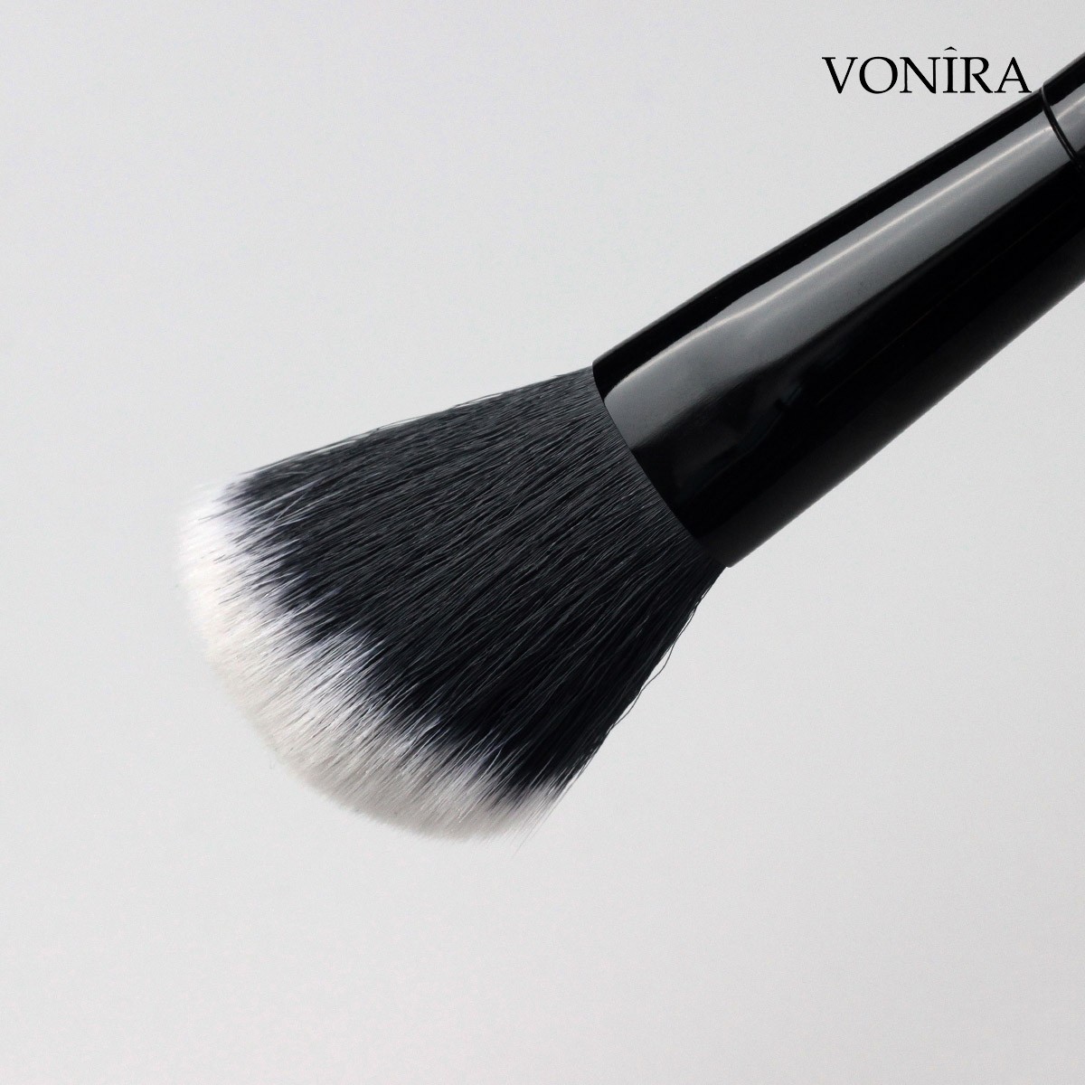 Vonira Beauty Manufacturer Wholesale Double Ended Blush Brush Highlighter Contour Cosmetic Brush With Custom Logo Private Label