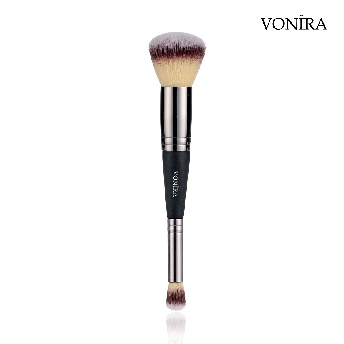 Vonira Beauty Manufacturer Wholesale Double-ended Round Foundation Concealer Makeup Brush Custom Logo Private Label