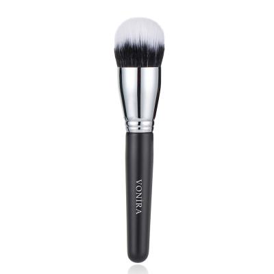 Vonira Wholesale Large Duo Fiber Dome Stippling Buffer Brush With Silver Brass Ferrule Black Handle Custom Private Label