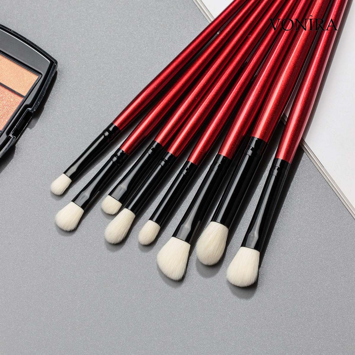 Vonira Beauty Wholesale Customised Private Logo 12 PCS High Quality Affordable Synthetic Hair Cosmetics Brush Makeup Tool Kit