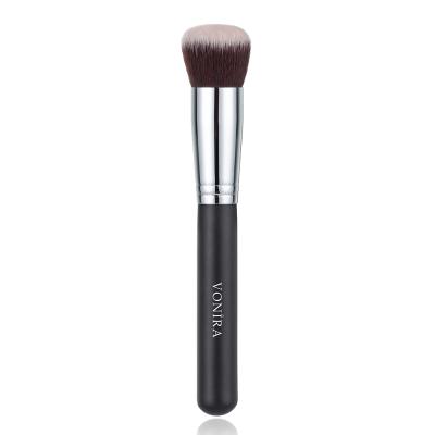 Vonira Beauty Wholesale Round Makeup Buffer Kabuki Brush Compact Foundation Brushes With Copper Ferrule Custom Private Label